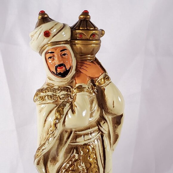 VTG Wolin Japan Three Wise Men Figurine Set 10" Tall Paper Mache Christmas Decor - Picture 4 of 16